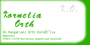 kornelia orth business card